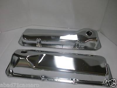 Chrome Ford 351c 351m 400m Valve Covers Tall  1970 + Steel