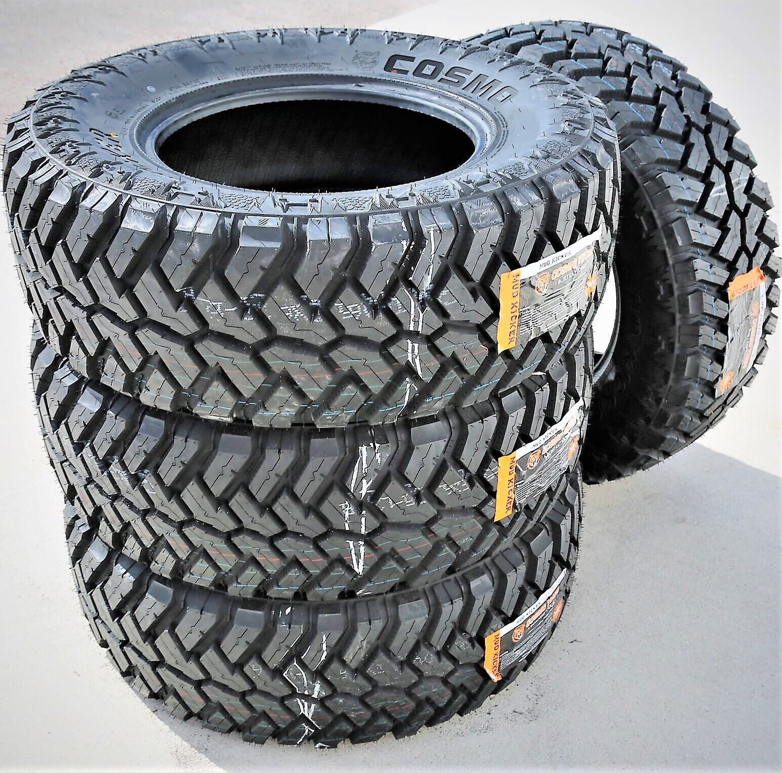 4 Tires Cosmo Mud Kicker LT 37X13.50R20 Load F 12 Ply MT M/T Mud