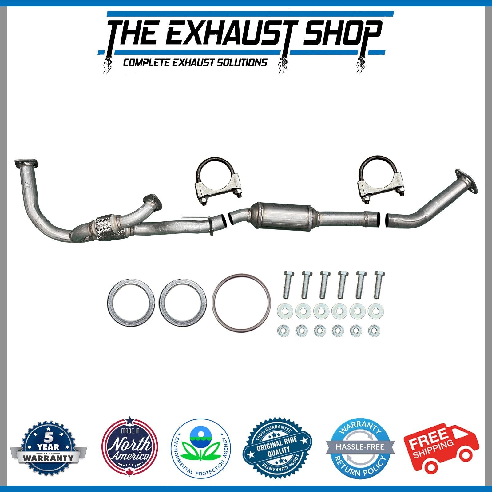 1998-2000 TOYOTA SIENNA 3.0L FLEX YPIPE W. CATALYTIC CONVERTER FEDERAL EMISSIONS
