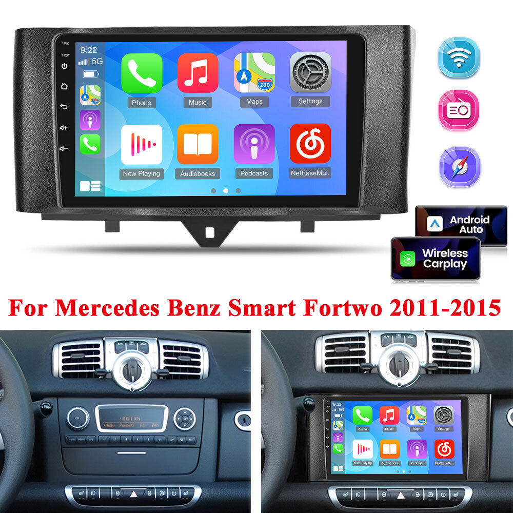 For Mercedes Benz Smart Fortwo 2011-2015 Android 13 Car Stereo Radio GPS CarPlay
