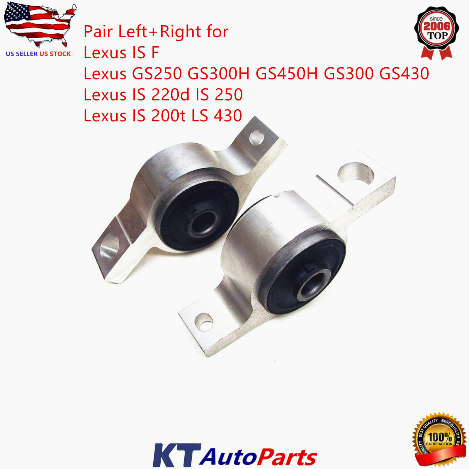 Pair Left+Right Lower Control Arm Bushing For Lexus IS F 08-14 LS430 GS300 IS250