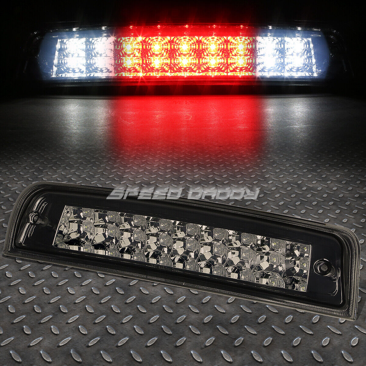 [2-ROW LED]FOR 09-17 RAM TRUCK THIRD 3RD TAIL BRAKE LIGHT STOP CARGO LAMP SMOKED