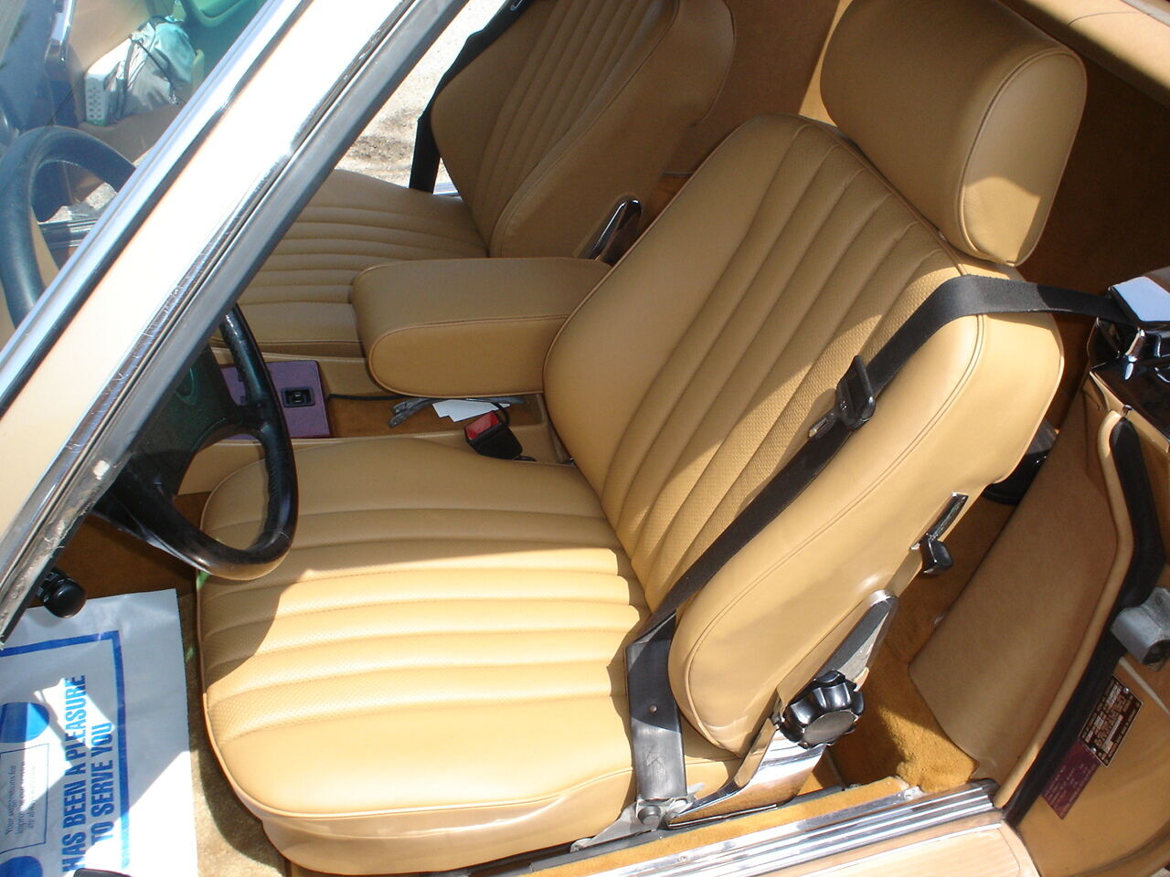 Mercedes SL R107 380SL 560SL Leather Seat Covers kit 80-89 German Leather