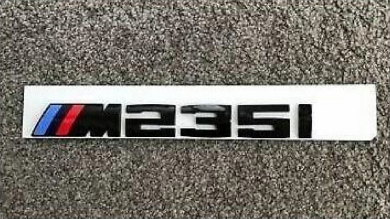 Gloss Black BM M235i Trunk Tailgate Sticker Badge Emblem For BM M235i F22 F44.