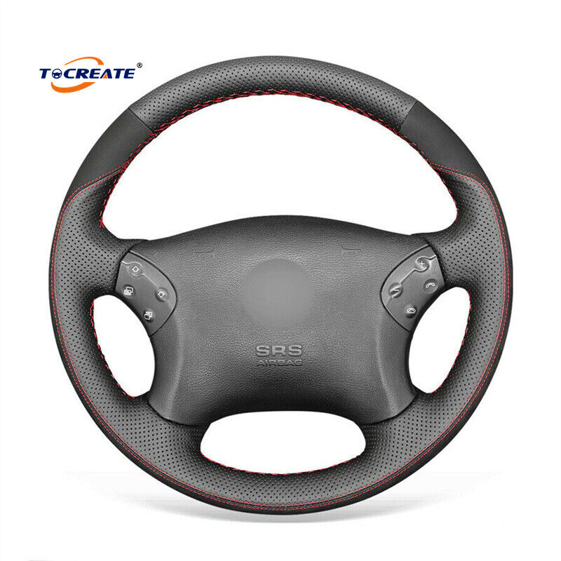 DIY Leather Suede Steering Wheel Cover for Benz C-Class W203 C32 AMG #2007