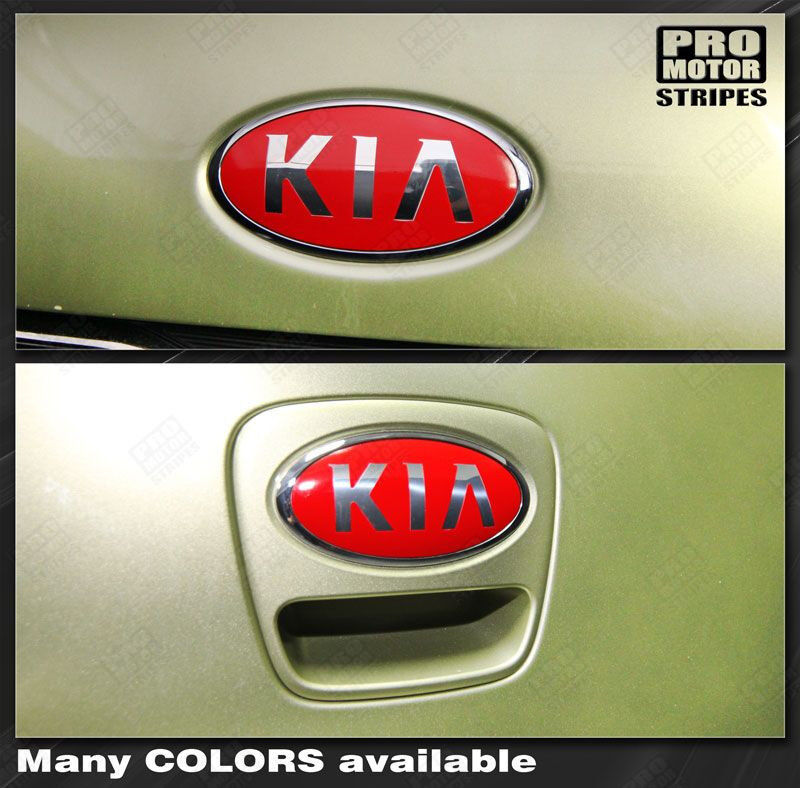 For KIA SOUL 2008-2016 Front & Rear Emblem Accent Overlay Decals (Choose Color)