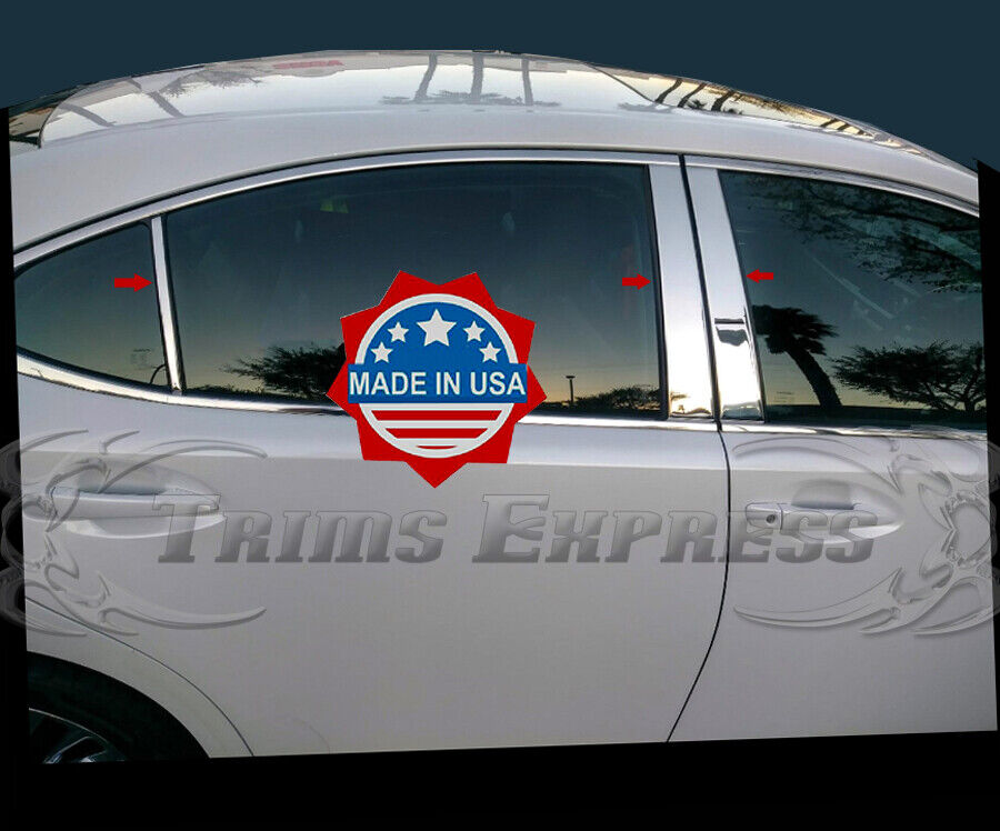 fit:2013-2018 Lexus ES ES330 ES350 6Pc Chrome Pillar Post Stainless Steel Trim