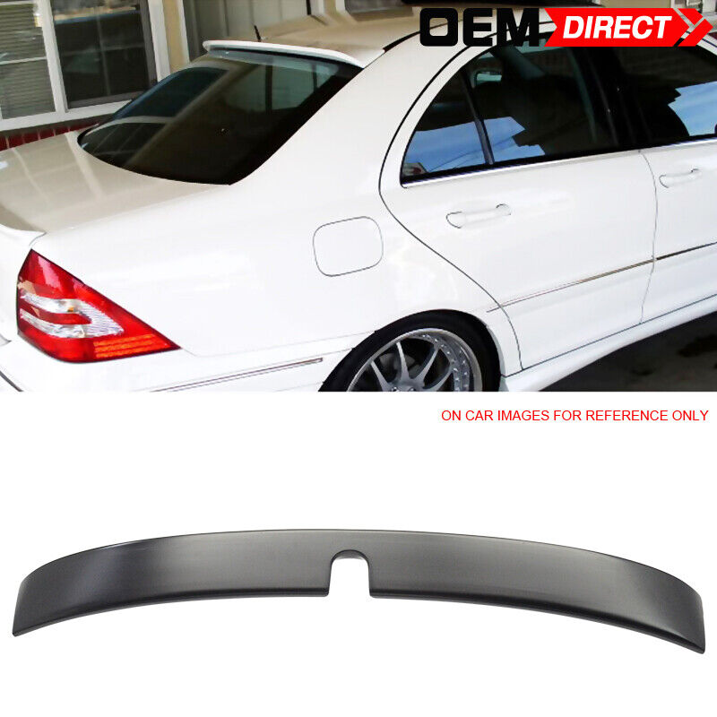 Fits 01-07 Benz C-Class W203 L Style Unpainted Rear Window Roof Spoiler Wing ABS