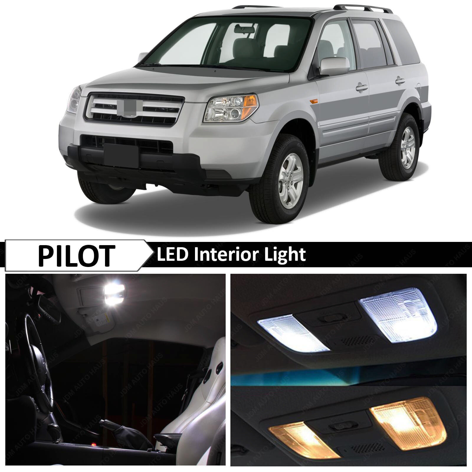 18x White Interior License Plate LED Light Package Kit Fit 2006-2008 Honda Pilot