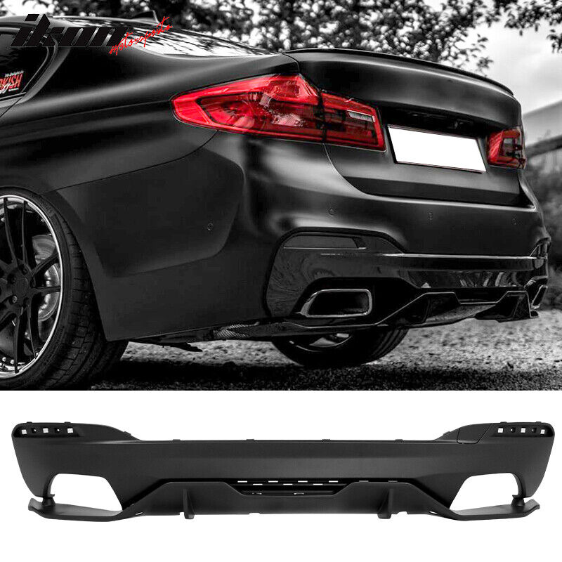 Fits 17-22 BMW 5 Series G30 M Sport MP Style Type 2 Rear Bumper Lip Diffuser PP