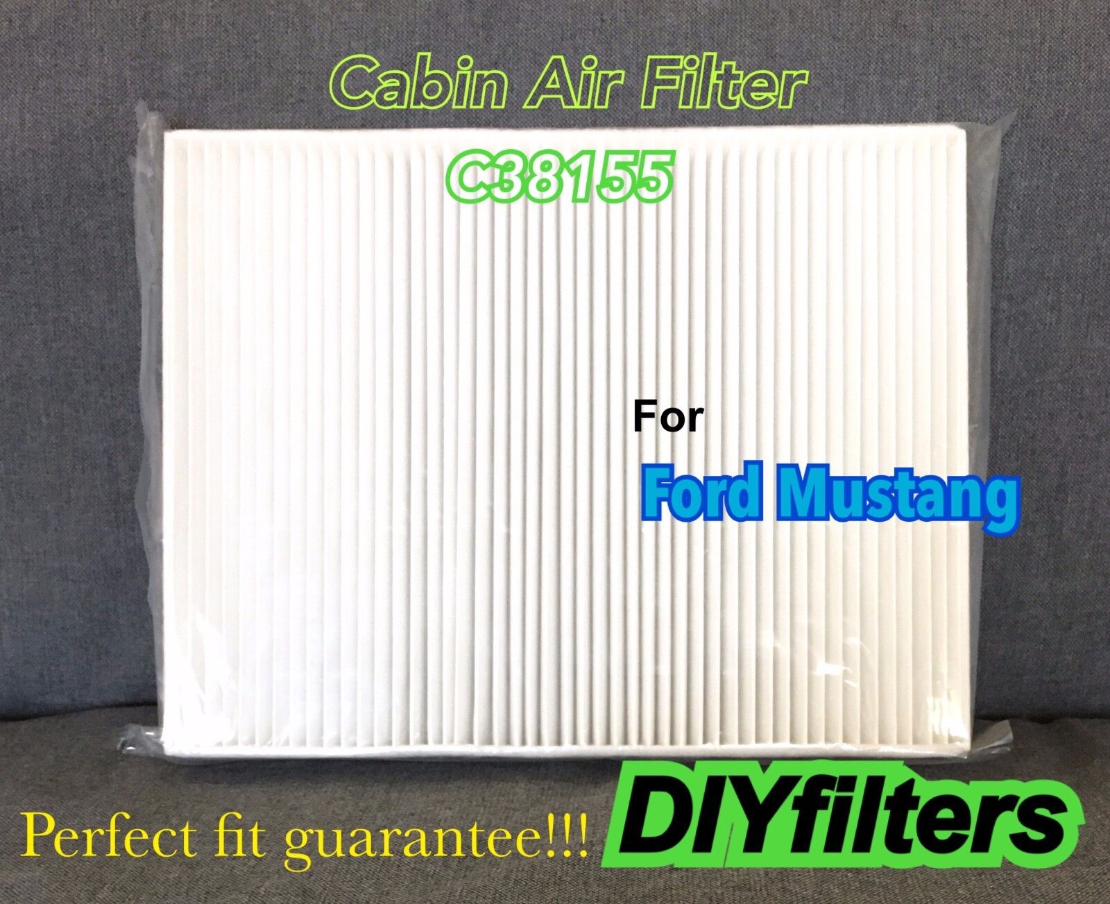 C38155 PREMIUM CABIN AIR FILTER for 2015 2016 2017 FORD MUSTANG