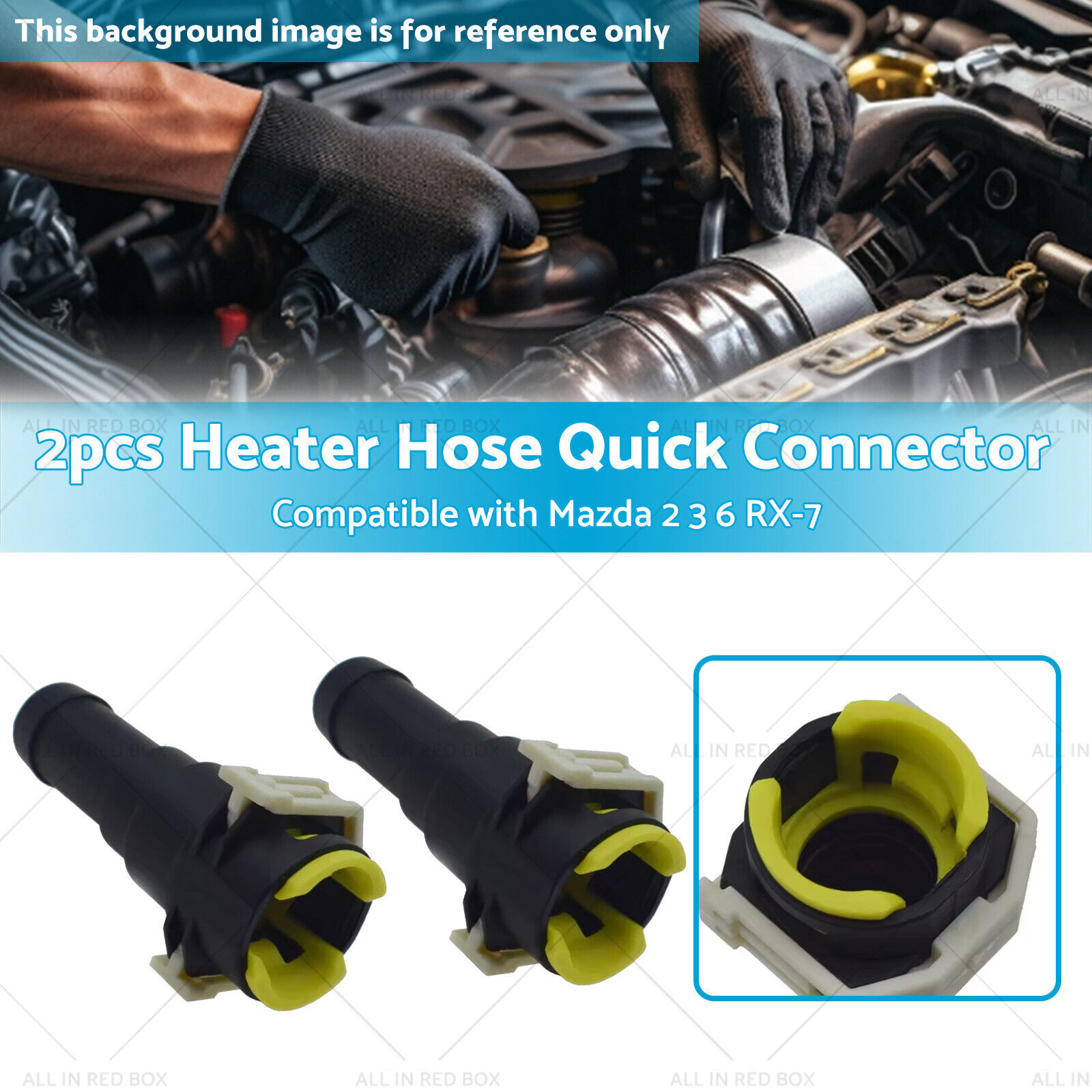 2x Heater Hose Quick Connector Suitable for Mazda MX-3 MX-6 RX-7 Protege MPV