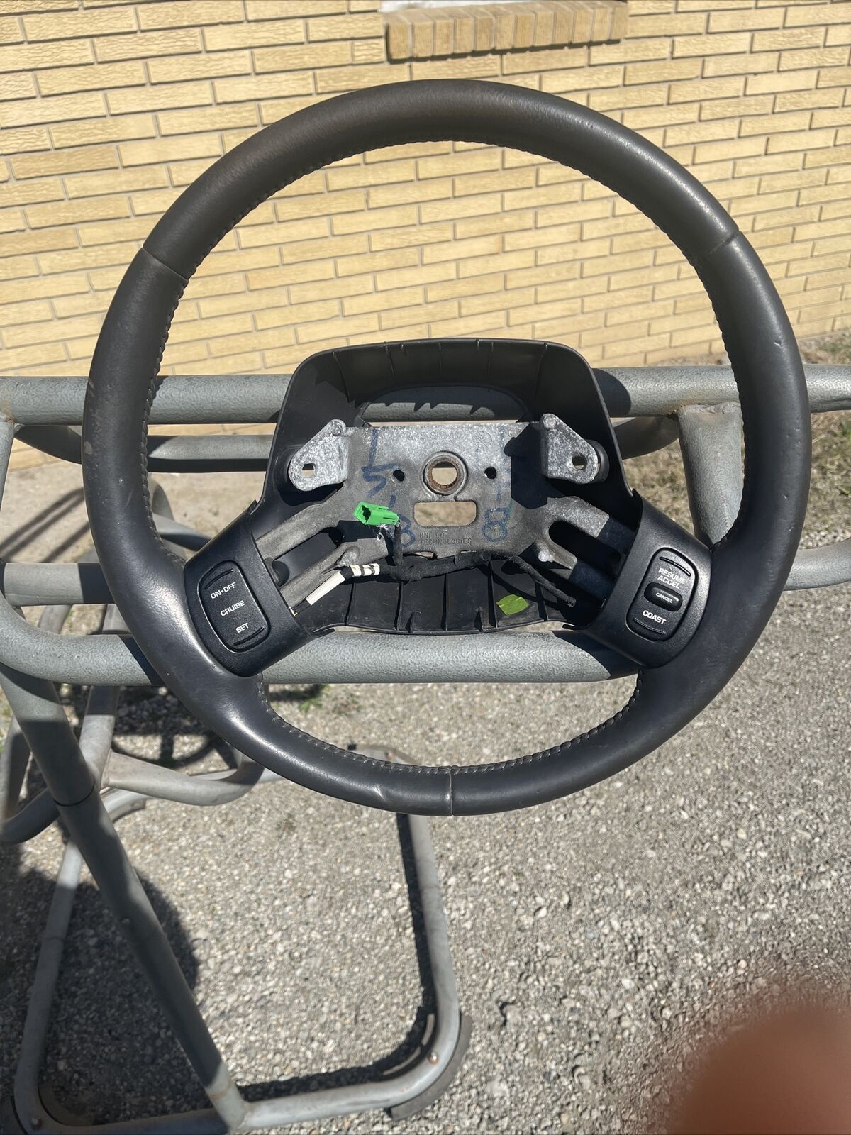 1997-2001 Jeep Cherokee XJ Wrangler Leather Steering Wheel Agate Gray OEM