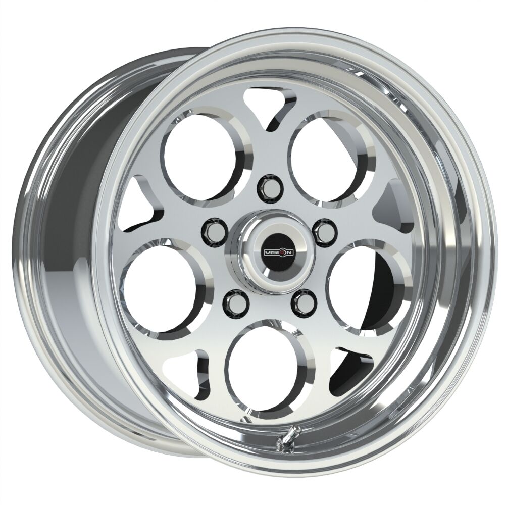 15X8 VISION MAG POLISHED MAGNUM PRO DRAG RACING WHEEL 5X4.5 1pc. NO WELD 4.5\