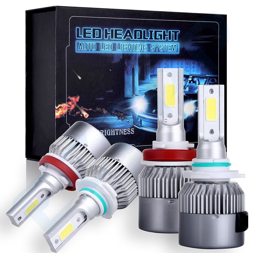 H11 9005 LED Total 1960W 294000LM Combo Headlight High Low 6000K White Kit