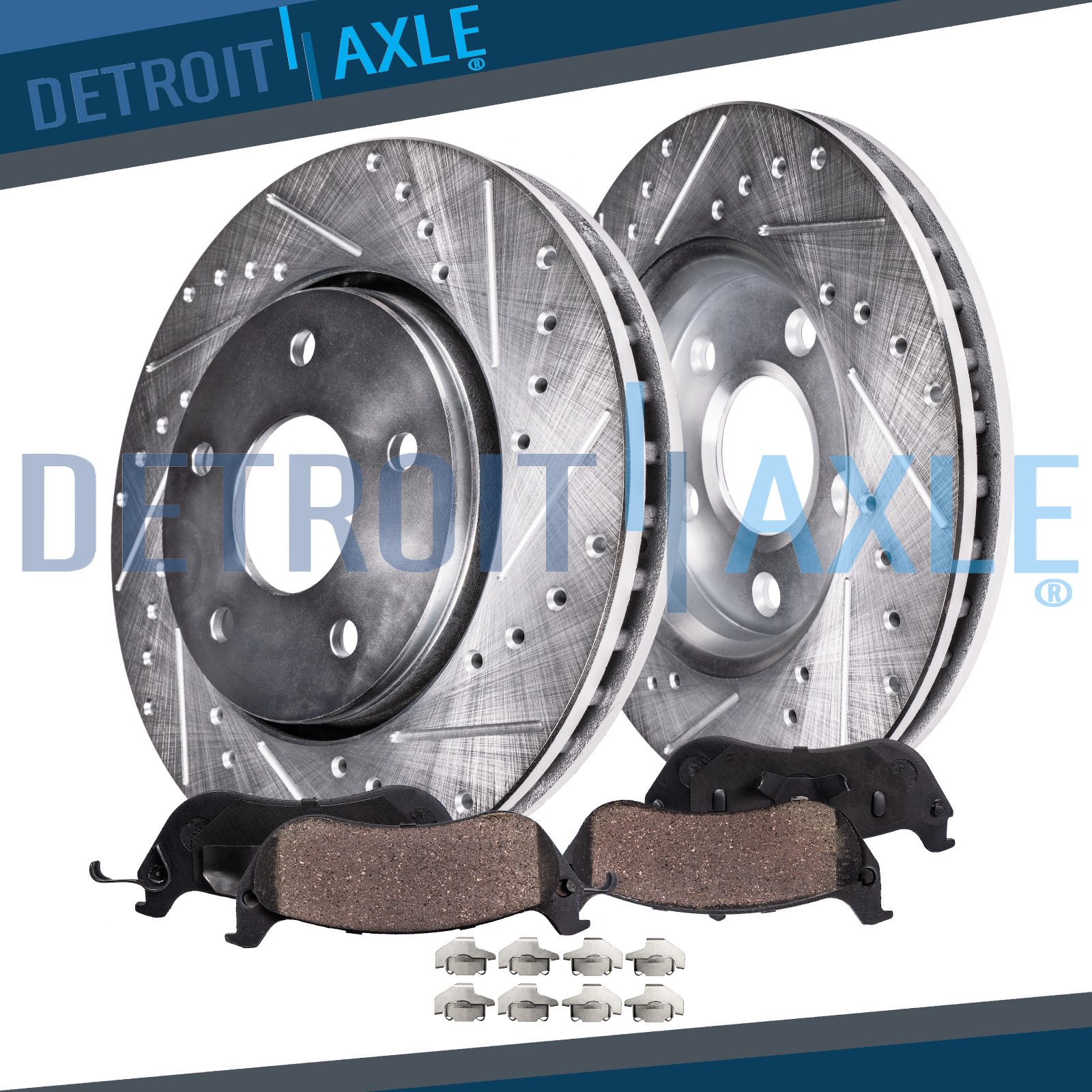 348MM Front Drilled Rotors + Brake Pads for BMW 335D 335I XDRIVE 335XI