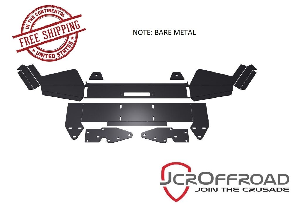 JCR Offroad DIY Front Winch Bumper - Bare Metal - for 1984-2001 Jeep Cherokee XJ