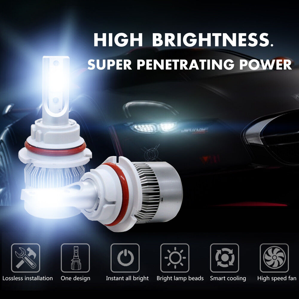 1850W 277500LM LED Headlight Kit 9004 HB1 Hi/Lo Beam Bulb White 6000K High Power