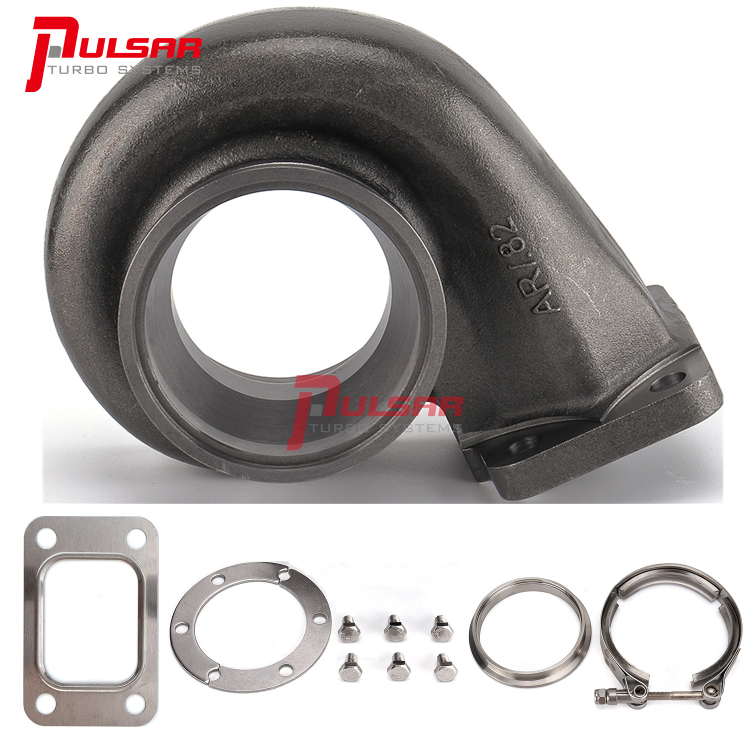 Pulsar T3 Inlet, Vband Outlet 0.82A/R Turbine Housing for PSR3576 PSR3582 Turbos