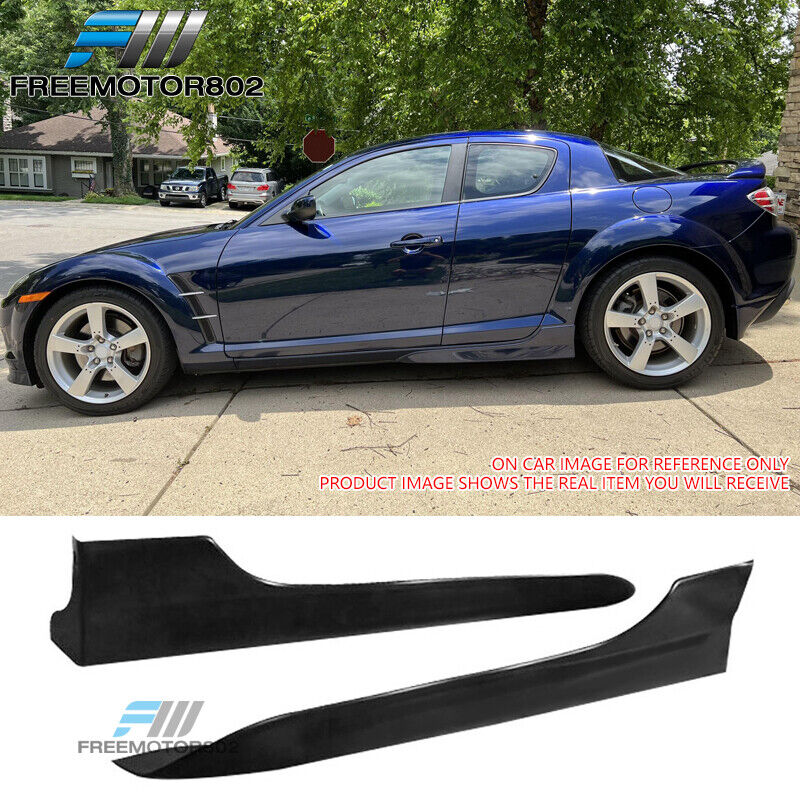 Fit 04-10 Mazda RX8 OE Style  PU Side Skirts Rocker Pannel Pair