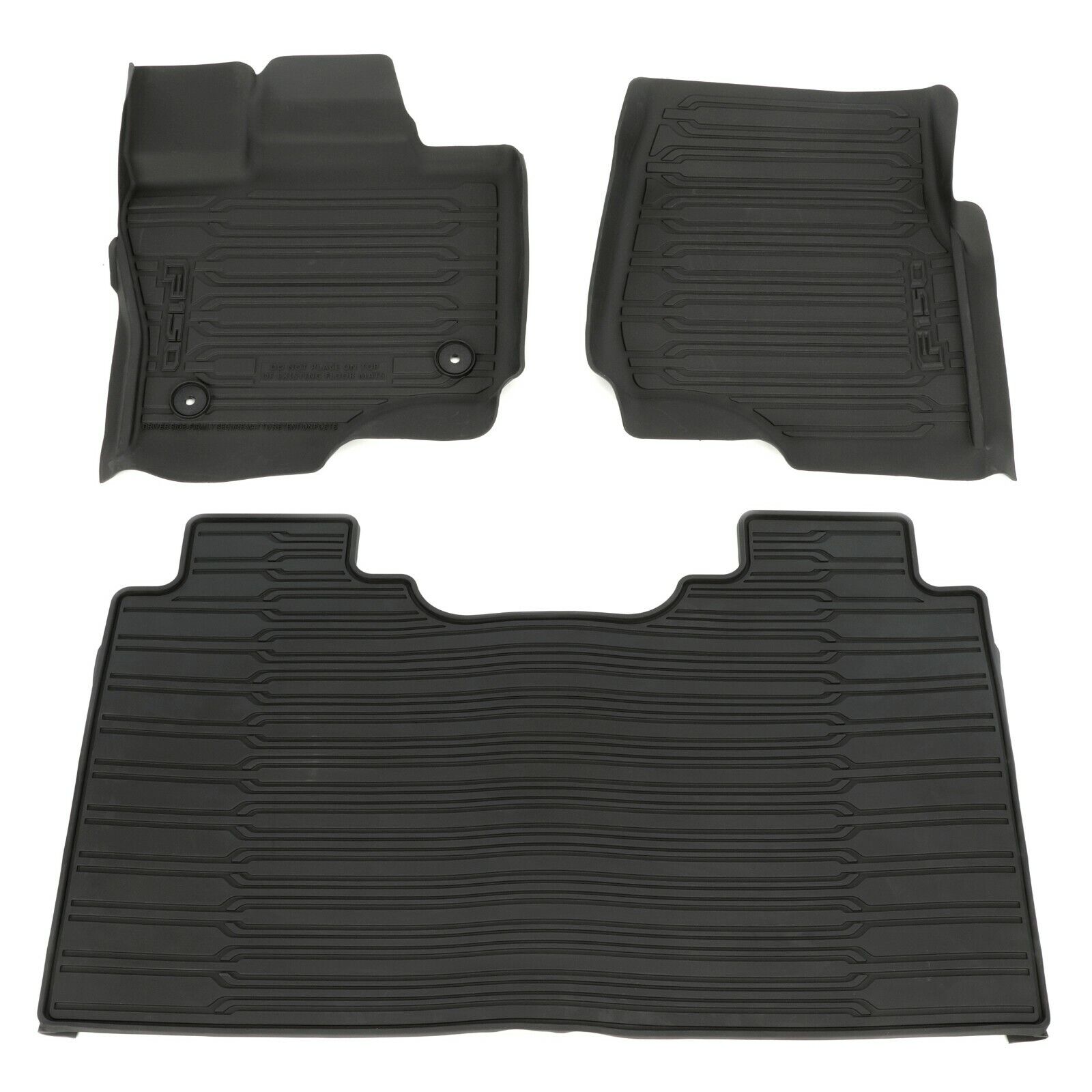2015-2023 Ford F-150 Super Crew Cab All Weather Rubber Floor Mats Black OEM NEW