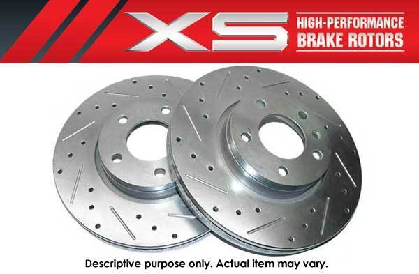 XS CROSS DRILLED+SLOTTED FRONT BRAKE ROTORS (2 PCS) 1986-95 RAM50 MIGHTY MAX
