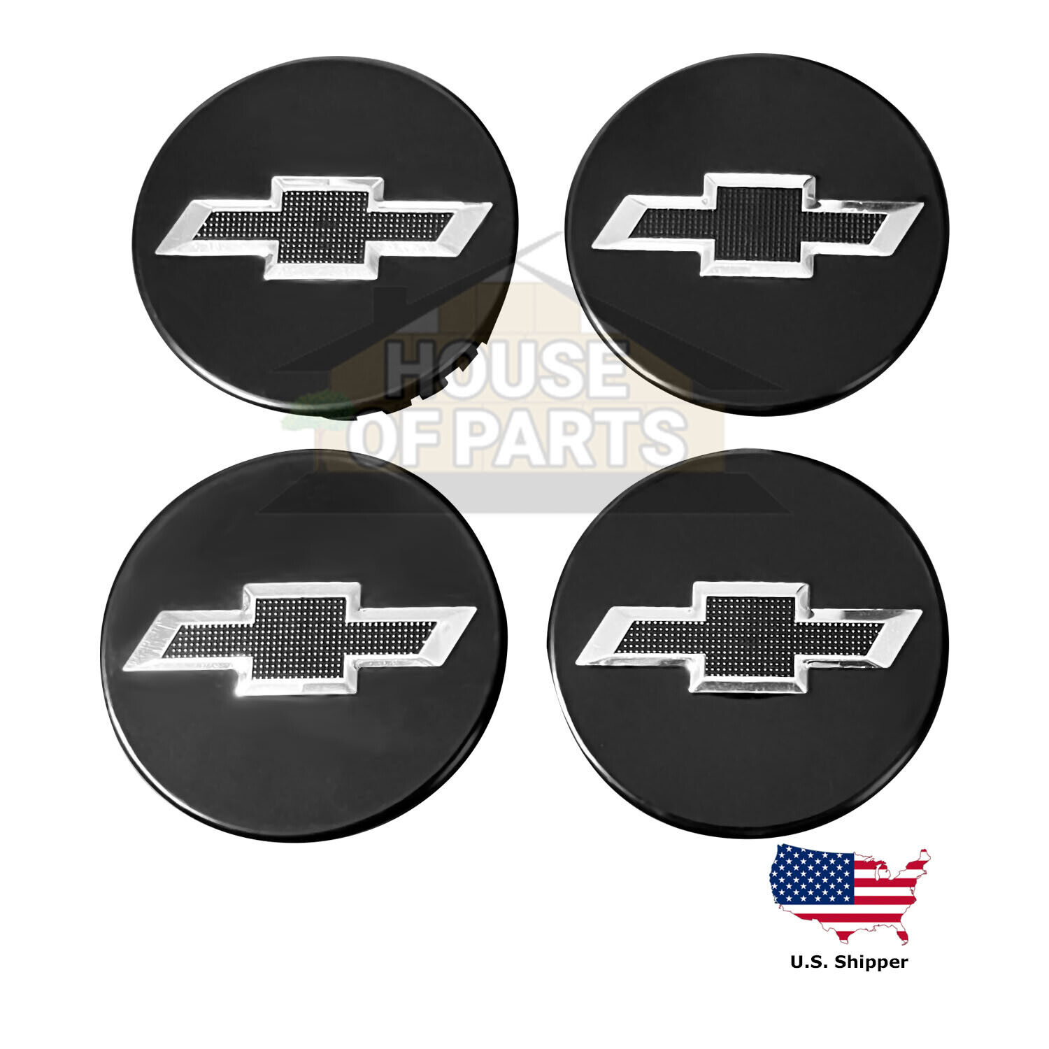 4 Pcs - Wheel Center Hub Caps Fits Equinox Cruze HHR Impala Malibu Volt ZL1