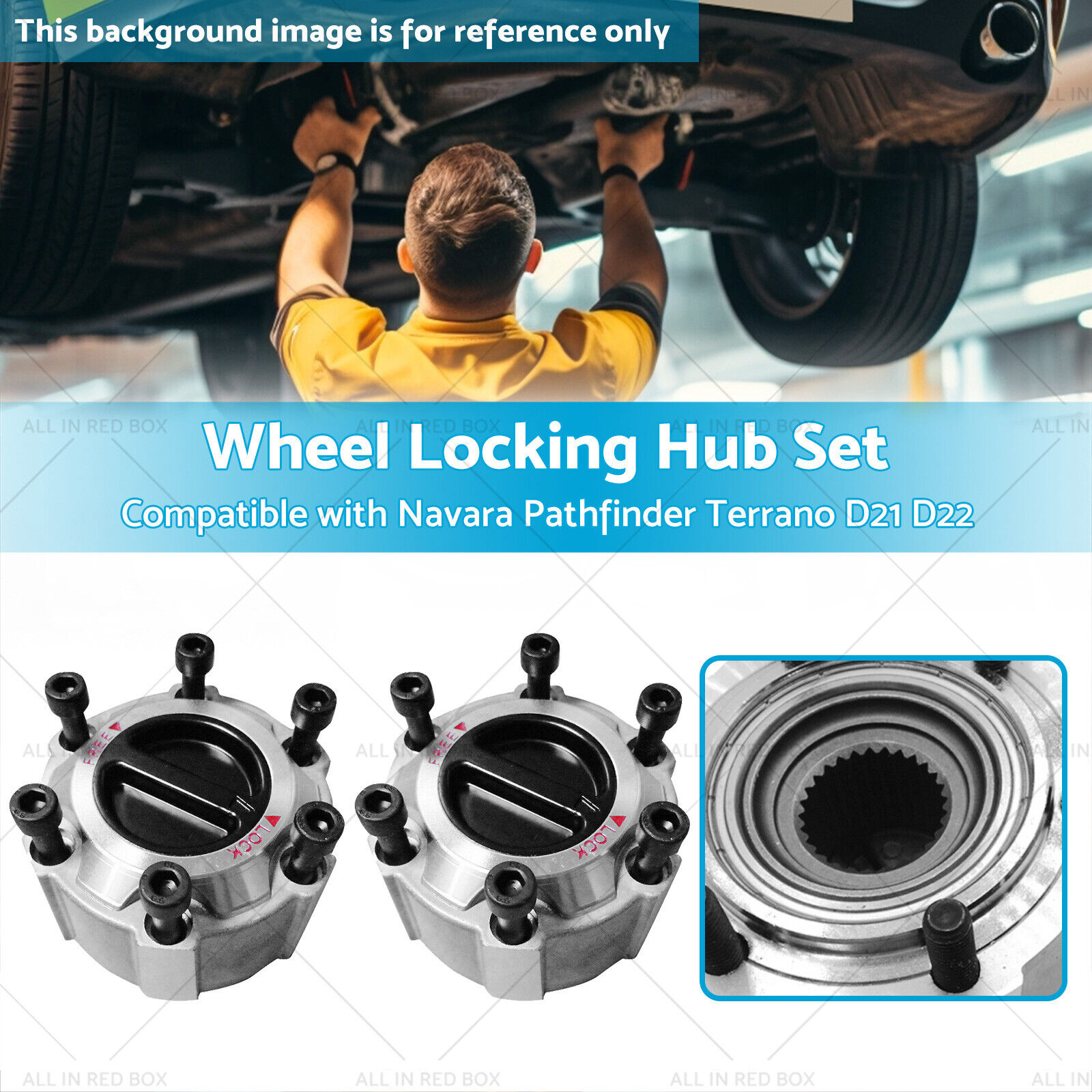 Wheel Locking Hub Set Suitable for 90-16 Navara Pathfinder Terrano D21 D22