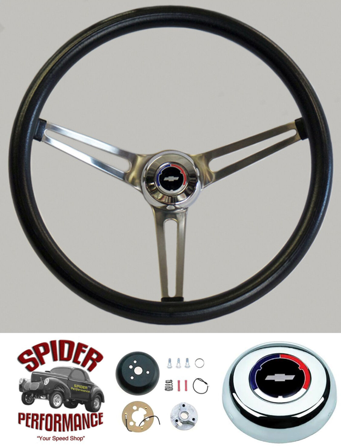 1967-1968 Chevelle El Camino steering wheel Red White Blue BOWTIE 15\