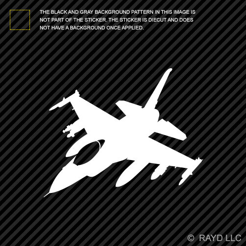 (2x) F-16 Fighting Falcon Sticker Die Cut Decal Self Adhesive Vinyl Fighter F16