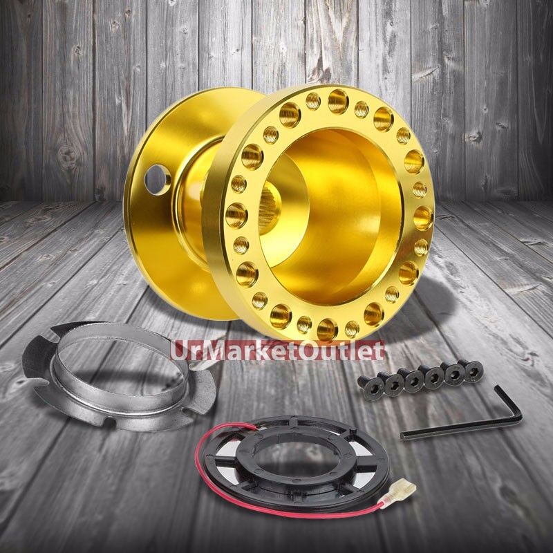 Gold Aluminum 6-Hole Steering Wheel Hub Adapter For Accord CB/Prelude BA8/9