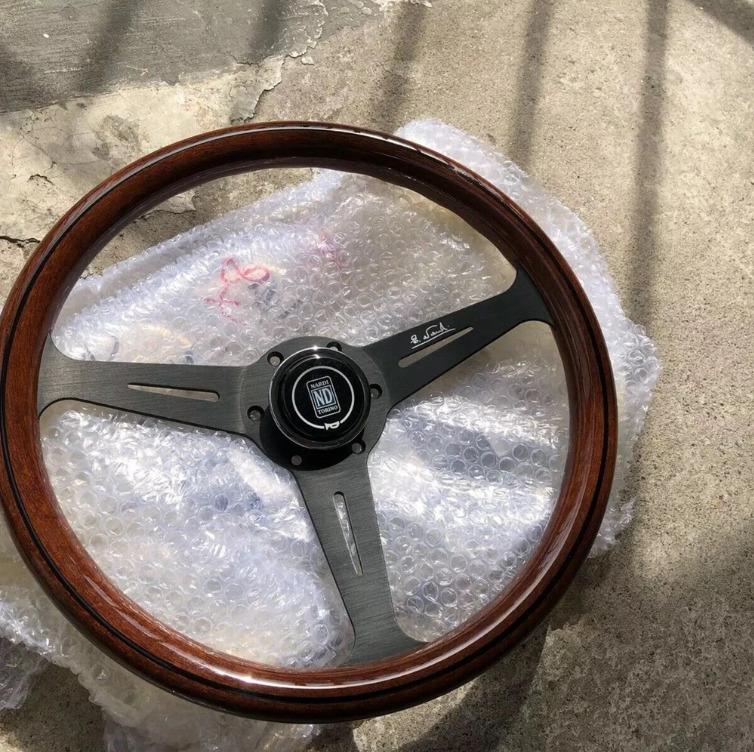 380MM Classic real Wood, Nardi STYLE Steering Wheel 15Inch Racing Mahogany wheel