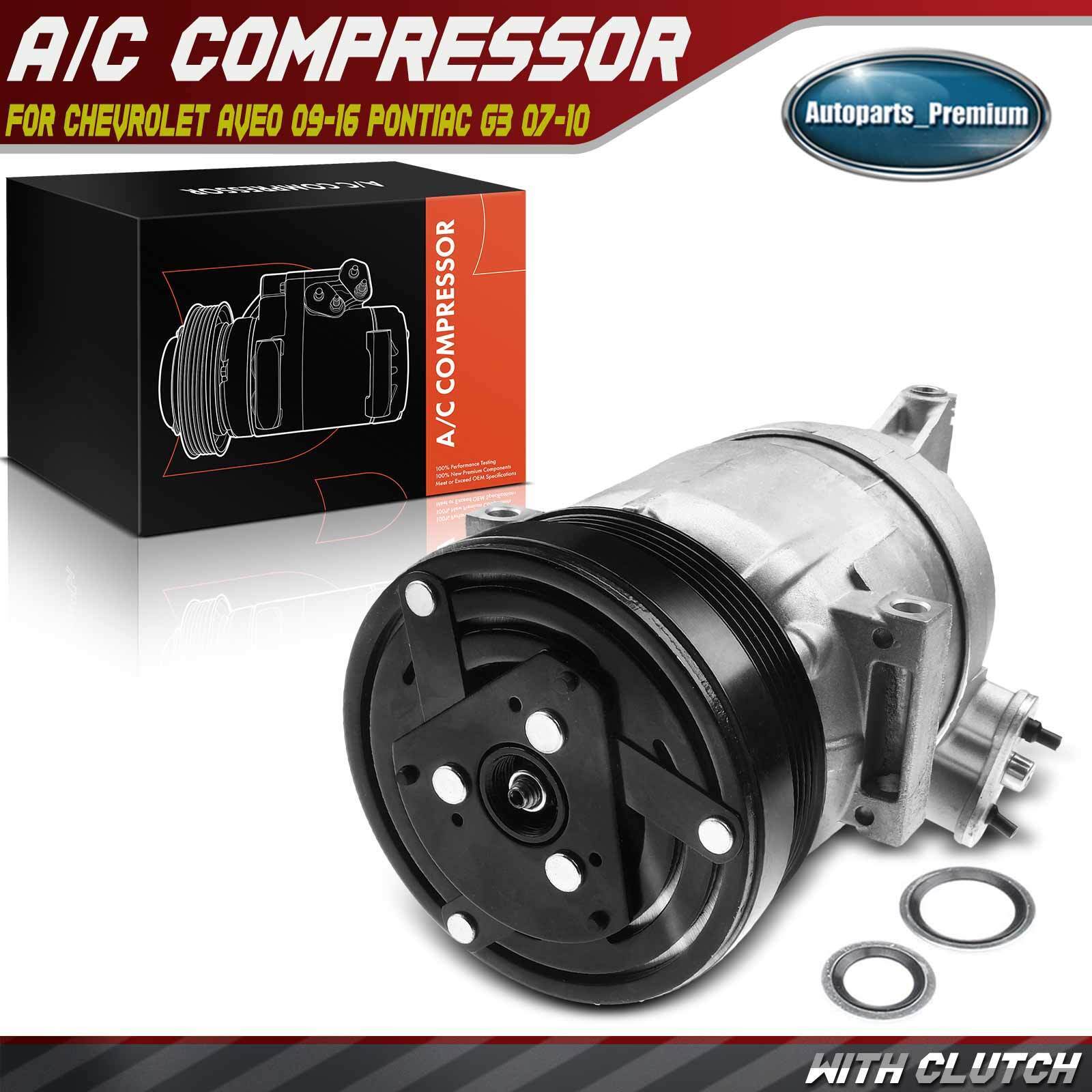 New AC Compressor w/ Clutch for Chevrolet Aveo 2009-2016 Pontiac G3 07-10 1.6L