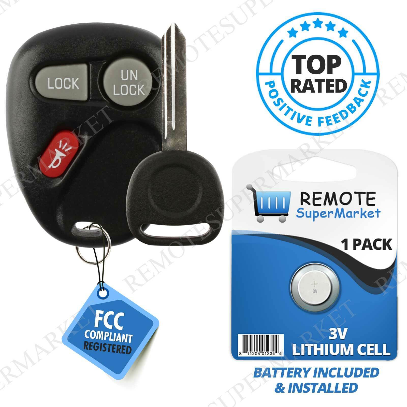 Replacement for Chevy S10 Suburban Tahoe Remote Car Keyless Entry Key Fob Set