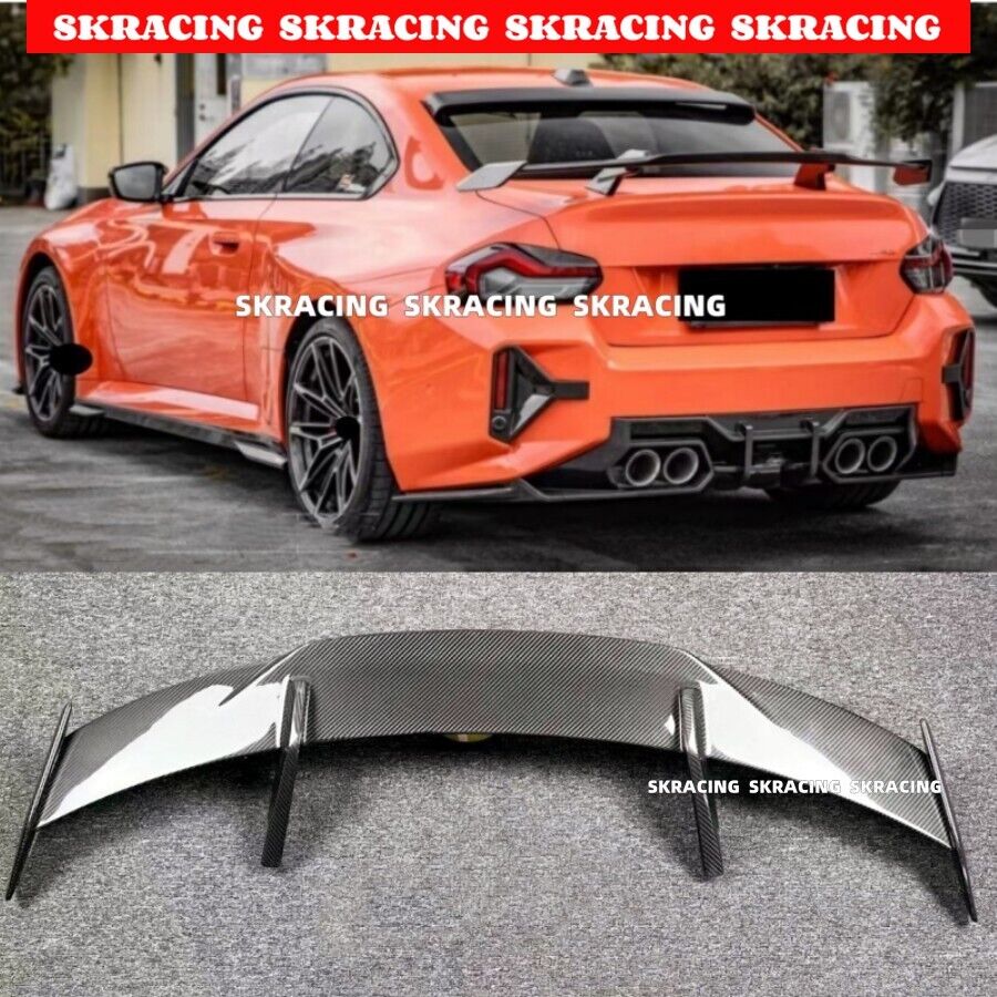 For BMW M240i G42 M2 G87 2020-2024 Real Carbon Fiber Rear Trunk Spoiler Wing Lip