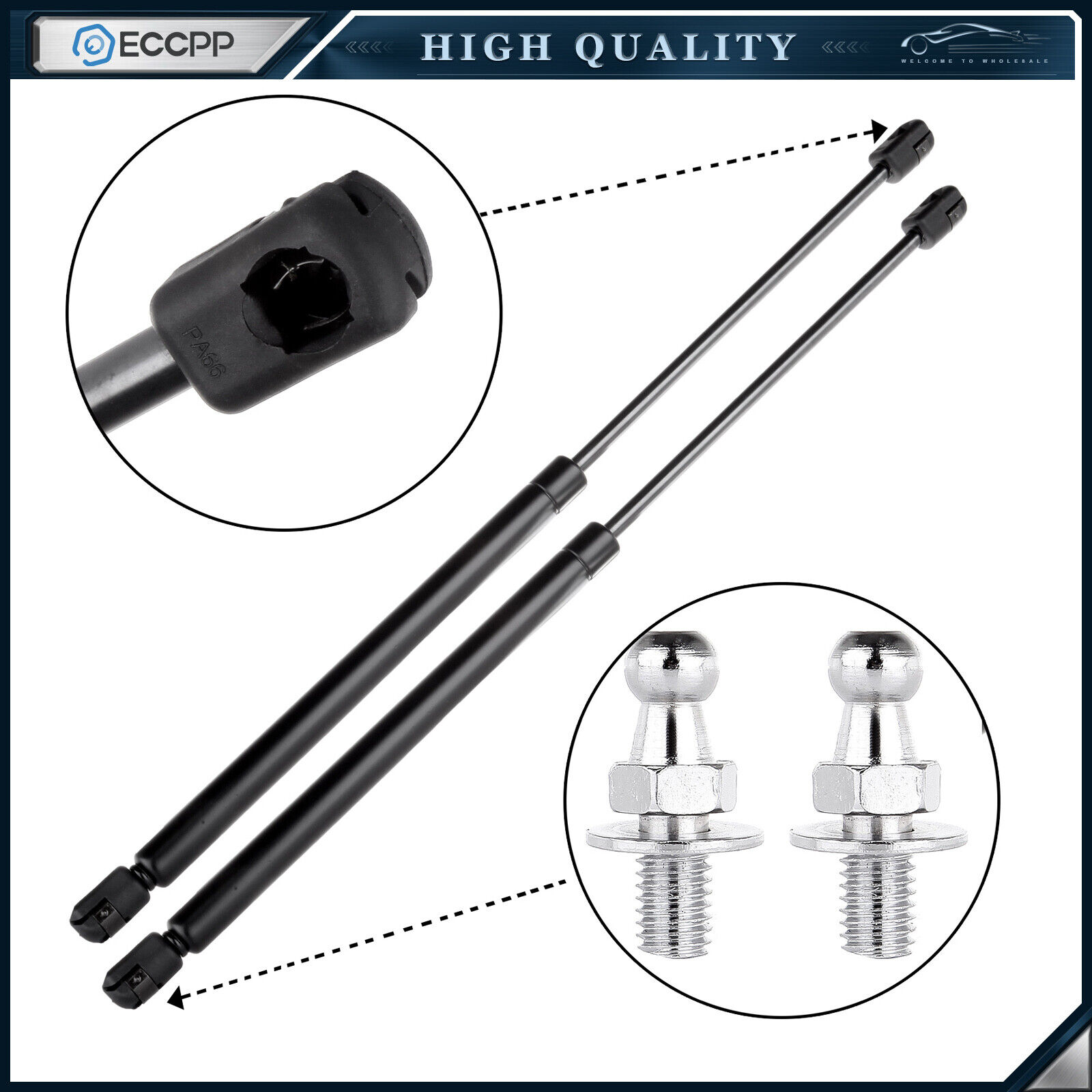 ECCPP 2x Front Hood Lift Supports Struts Springs For Dodge Ram 2002-2010 4364