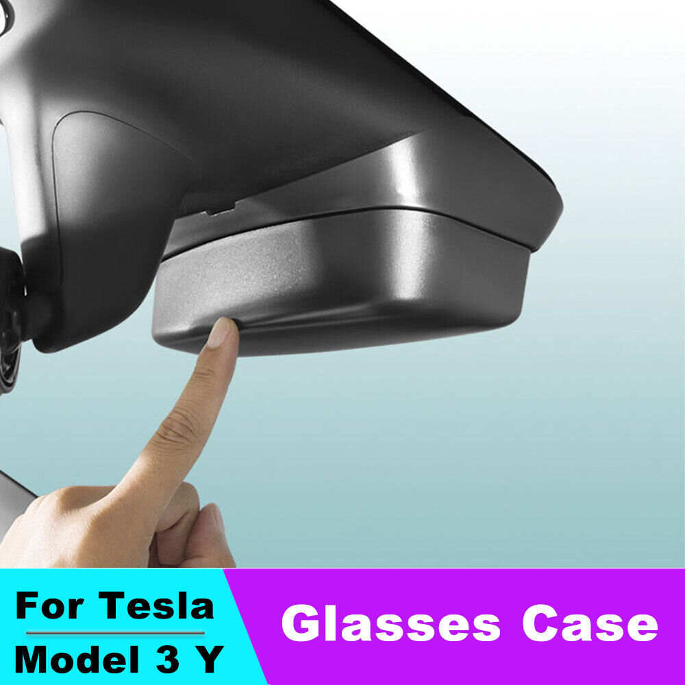 Car Glasses Holder Sunglasses Case Box Visor Organizer For Tesla Model 3 Y 