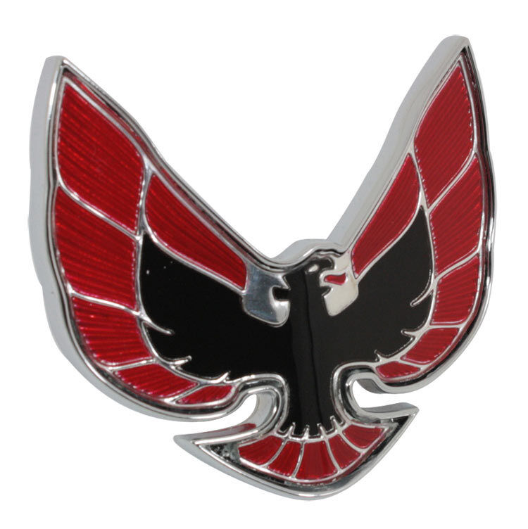 1974-76 FIREBIRD / TRANS AM NOSE / HEADER PANEL EMBLEM - RED BIRD - MADE IN USA
