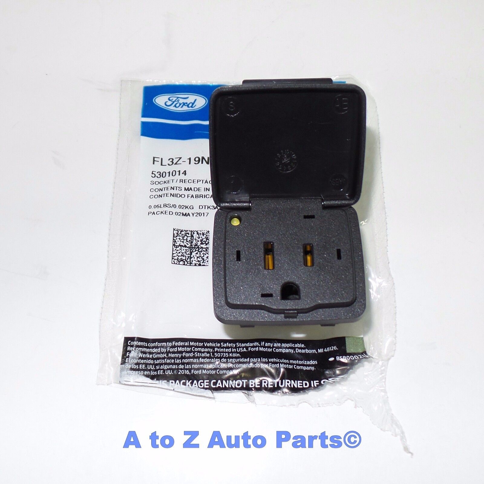 2015-2016 Ford F150 Center Console Rear 110V Volt 400W Power Outlet,OE