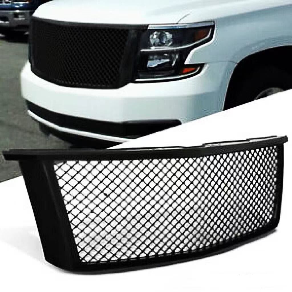 Grille For 2015 2016-2018 Chevy Tahoe Suburban 3500 HD Grill Bumper Gloss Black