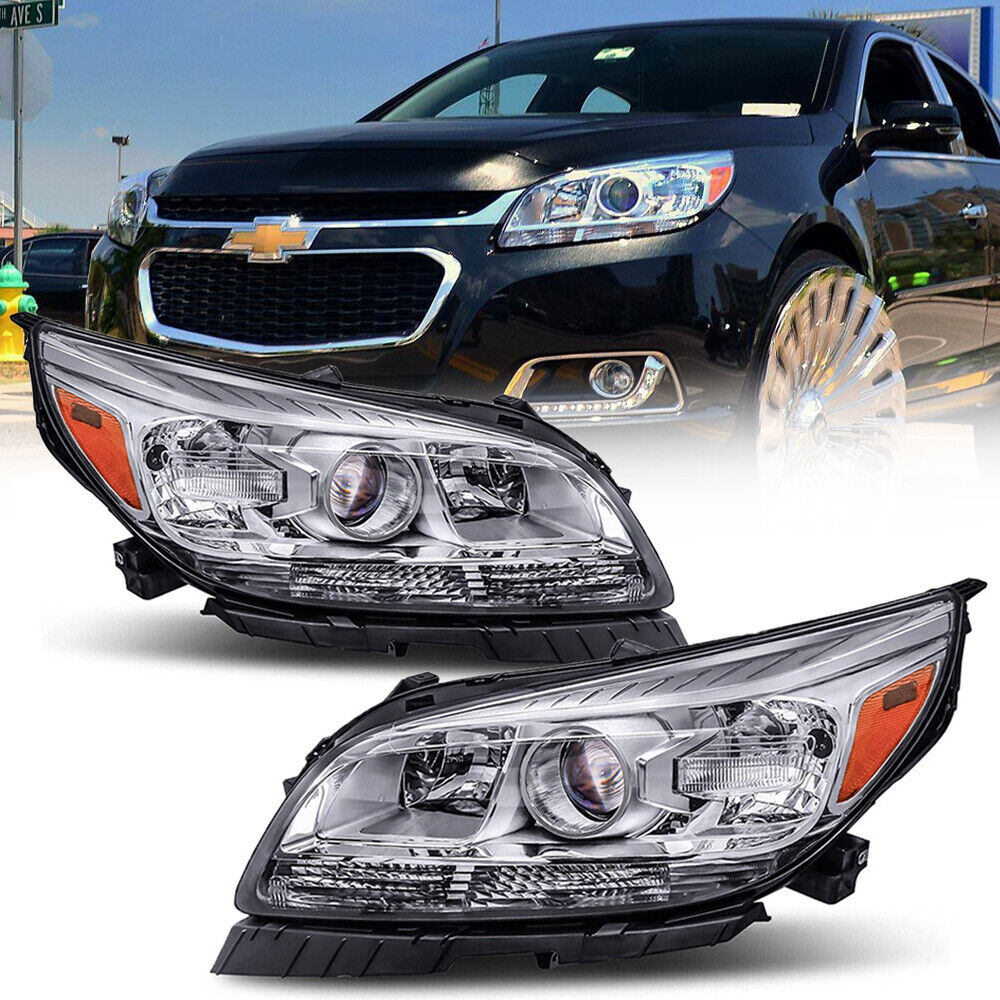 Pair Projector Headlights Front Headlamps For 2013 14 15 Chevy Malibu 16 Limited