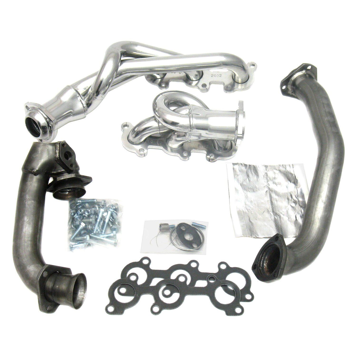 For Toyota Tacoma 01-04 Exhaust Headers Cat4ward Stainless Steel Silver Ceramic
