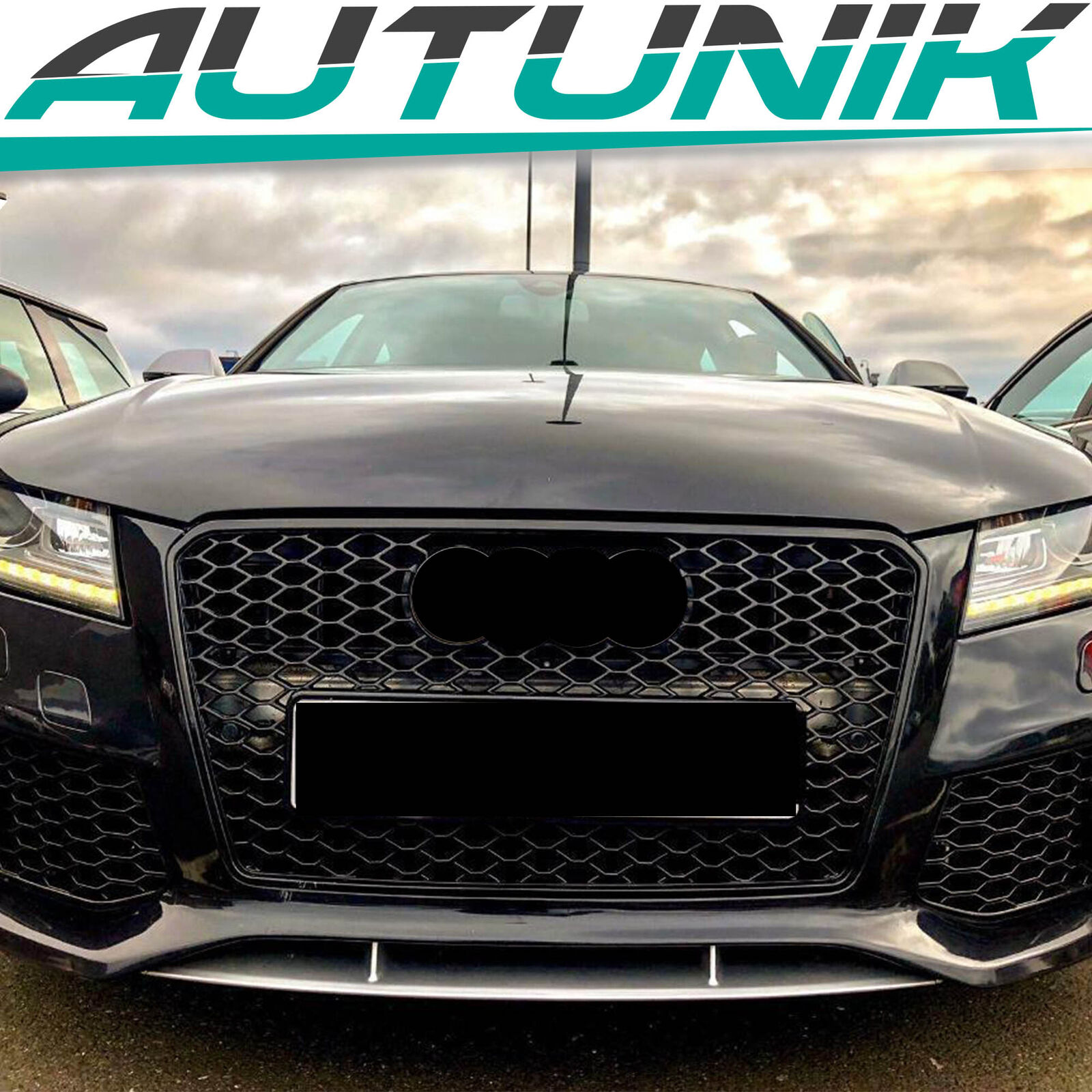 Fits for 12-15 Audi A7 S7 Front Mesh Hex Honeycomb Grill Grille RS7 Style