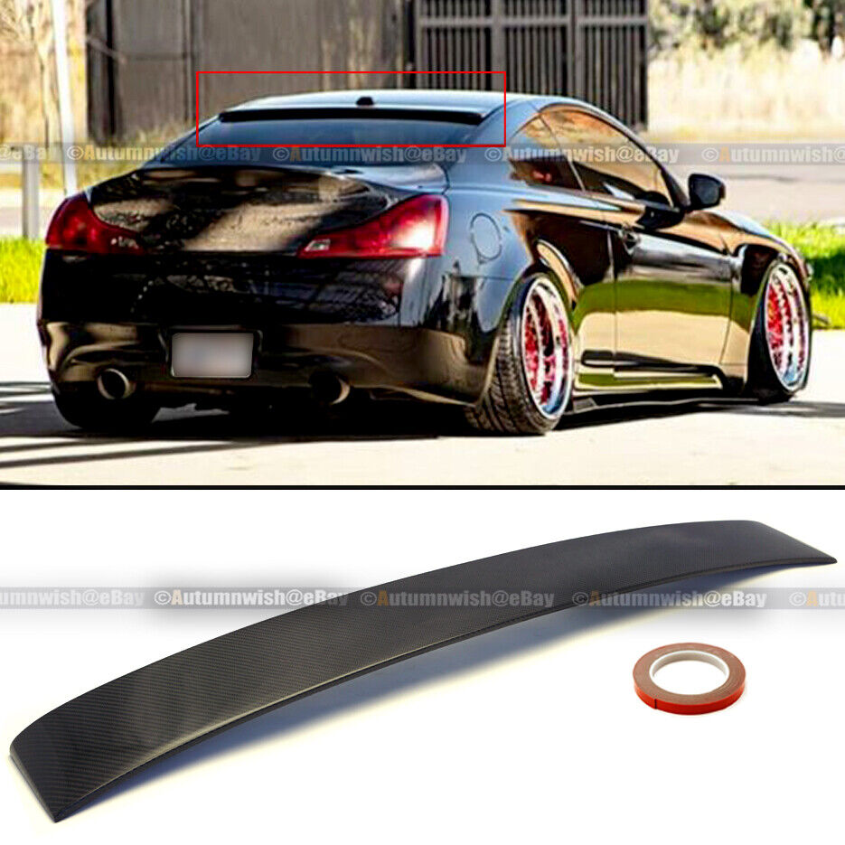 For 08-16 G37 Coupe 2dr Custom Made Real Carbon Fiber Rear Roof Wing Spoiler
