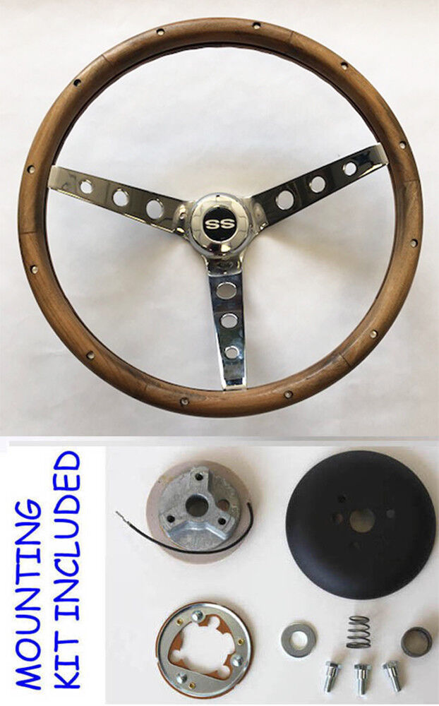 1969-1987 El Camino Impala SS Grant Steering Wheel Wood Walnut 15