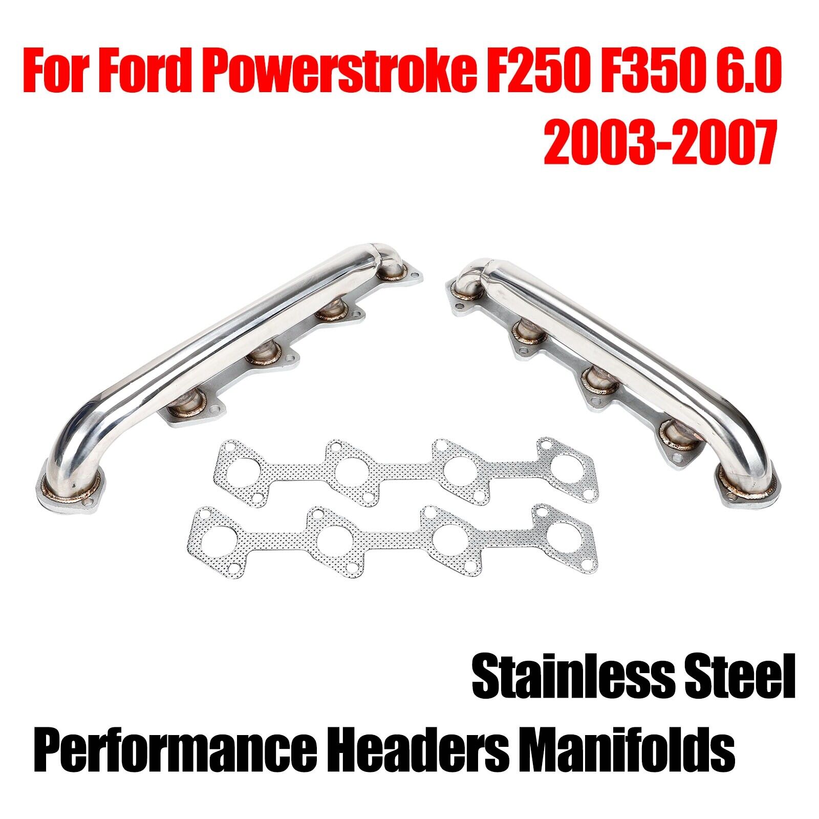 Stainless Steel Headers Manifolds For 2003-2007 Ford Powerstroke F250 F350 6.0