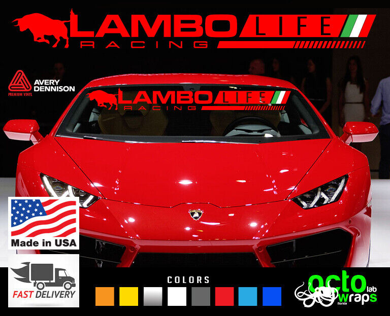 fit Lamborghini huracan gallardo  aventador murcielago windshield decal sticker 
