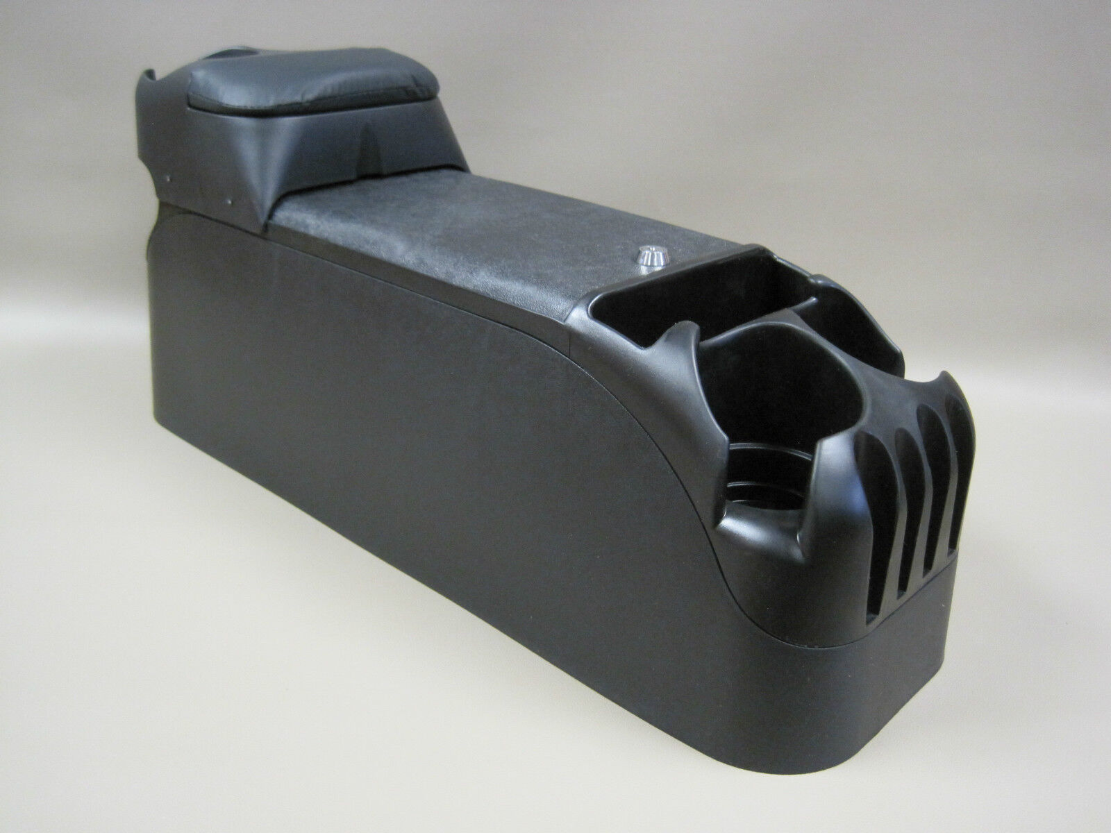 P71 Black Center Console Crown Victoria Police with Tip Up Upholstered Armrest 