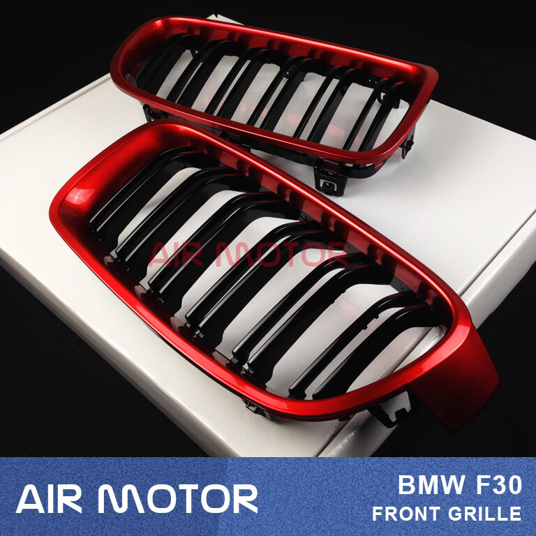 Red Metallic Gloss Black For BMW F30 F31 Front Grille M3 Style 318d 320d
