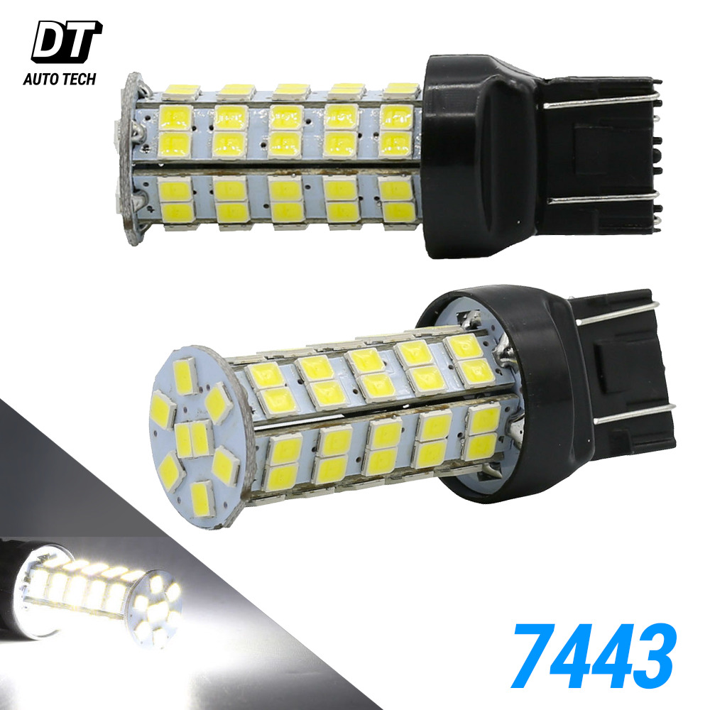 7443/7440 LED White Reverse Brake Tail Stop Parking High Power 40W Light Bulbs